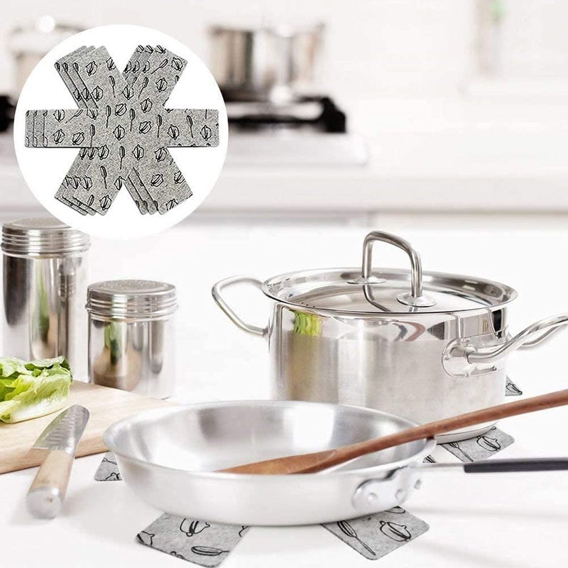 XUTONG Pot and Pan Protectors, Set of 12 and 3 Different Size, Cookware Protector Set/Pots and Pans Dividers/Pans Separator Anti-Slip to Avoid Scratching or Marring When Stacking - Image 3