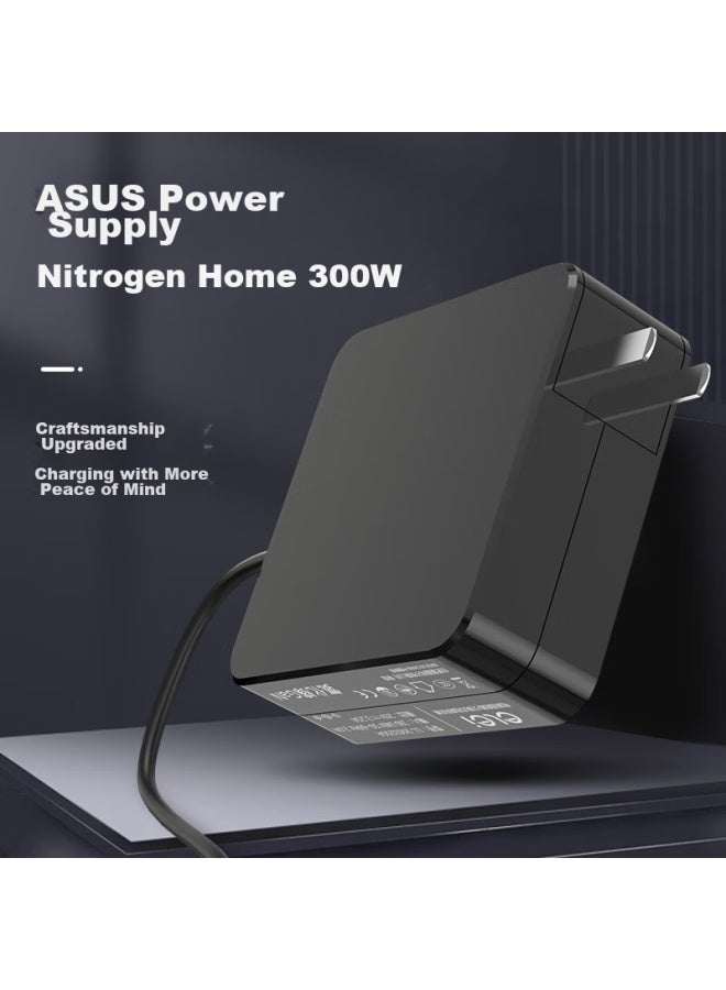 Elei Gan محول طاقة Lenovo 300w 20v15a سلك طاقة لـ Legion R9000p/k Y9000x، موصل مربع - Image 2