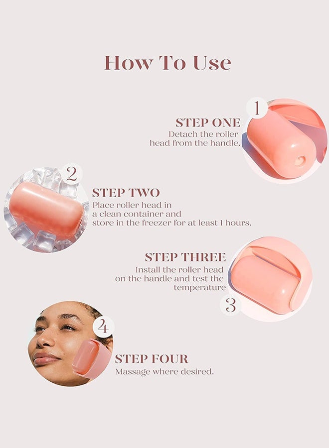 Ice Roller for Face, Eyes, Women Gifts Idea, Therapeutic Cooling to Tighten Brighten Complexion and Reduce Wrinkles, Massager Under Eye Puffiness,Migraine and Pain Relidf (Pink) - Image 2