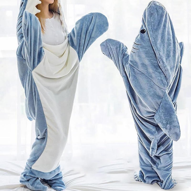 inkArts Shark Blanket Hoodie - Adult Shark Sleeping Bag & Cozy Flannel Hoodie - Image 5