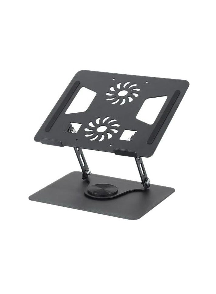 FOCUS Laptop Stand Adjustable Computer Stand Ergonomic Laptop Riser with 360° Rotating Base Notebook Stand Compatible with All 10-17” Laptops - Image 2