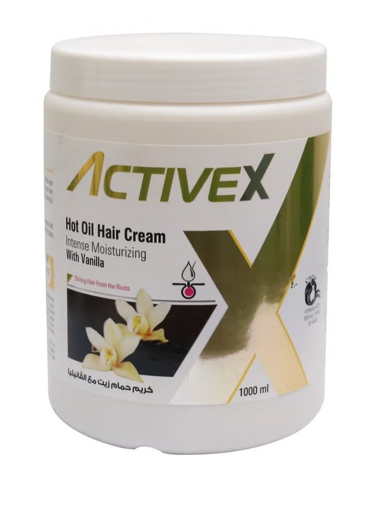 ActiveX Hot Oil Hair Cream 1000 Ml - Vanilla | Nourishing and Softening