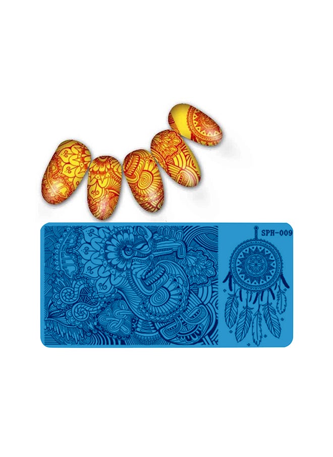 brunson - Nail Plates Nail Stamp Templates Metal Manicure Stencils Nail Art Stamping Image Plates for Nail Salon DIY Decoration MEDIUM NSP SPH009 - Image 1