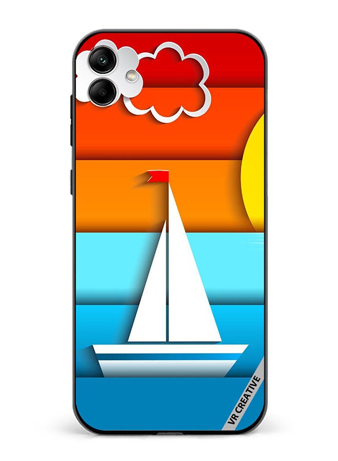 VR CREATIVE Protective Case Cover For Samsung Galaxy A04 Boat Design Multicolour - Image 1