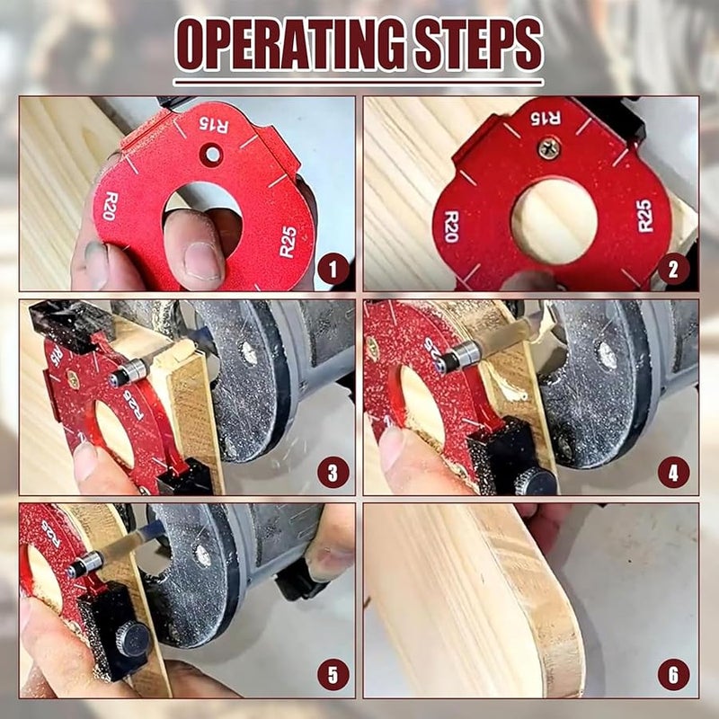 Aluminum Alloy Router Jig Templates Set for Woodworking Radius R10 R15 R30 R35 R40 R50 - Image 4