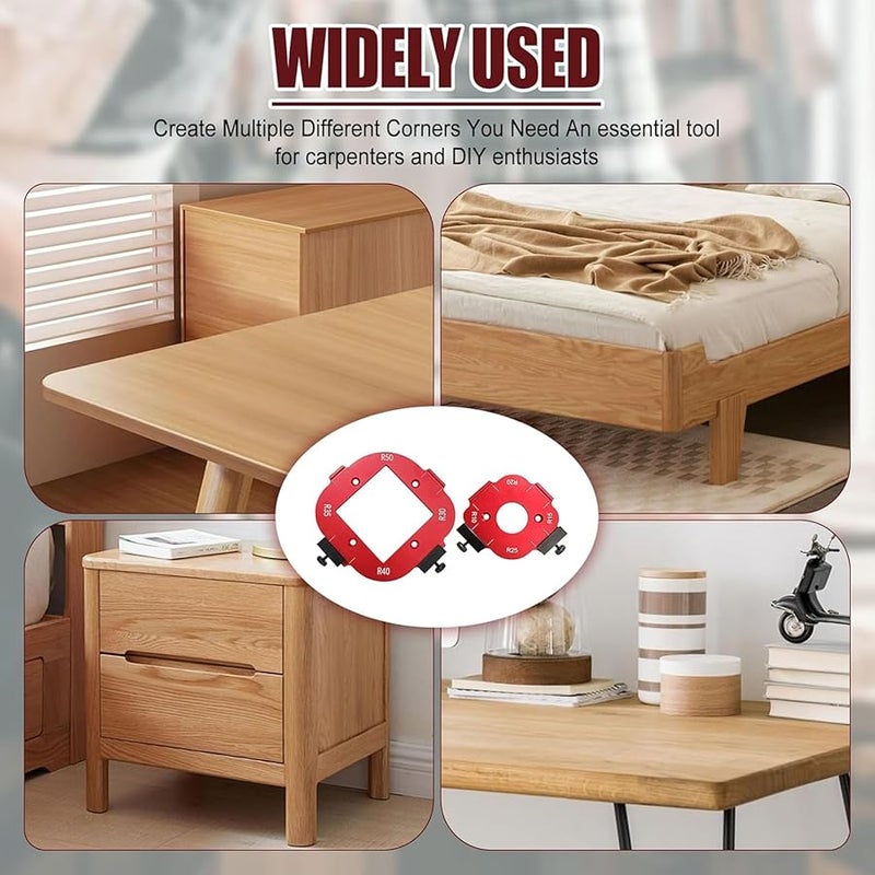 Aluminum Alloy Router Jig Templates Set for Woodworking Radius R10 R15 R30 R35 R40 R50 - Image 5