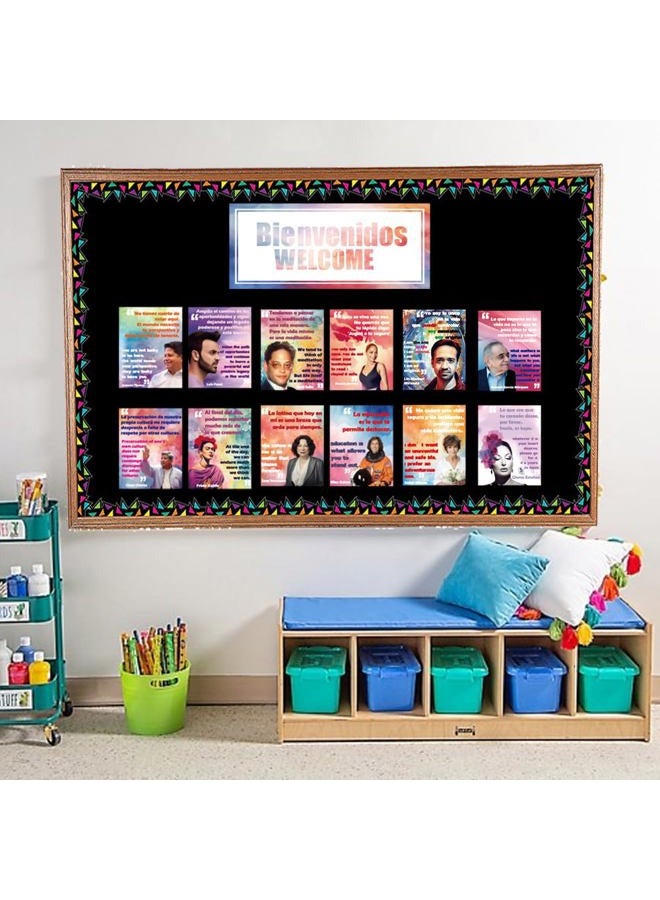 1step2dream Spanish English Hispanic Heritage Month Posters for Classroom | Motivational Posters for Classroom | Inspirational Hispanic Quotes | School Decorations Watercolor - Image 2