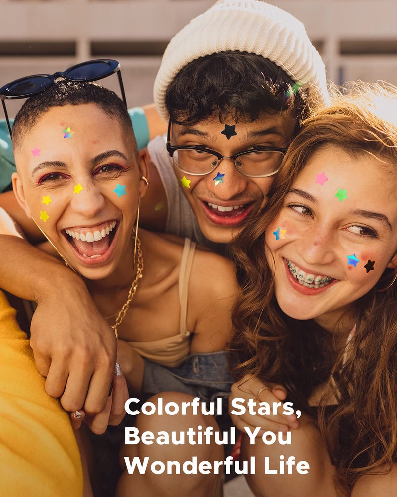 LitBear Acne Pimple Patch, 6 Colors 168 Dots Star Pimple Patches with Tea Tree Oil & Centella Oil, Hydrocolloid Acne Patches for Face Cute Zit Patches Pimple Stickers Acne Dots - Image 5