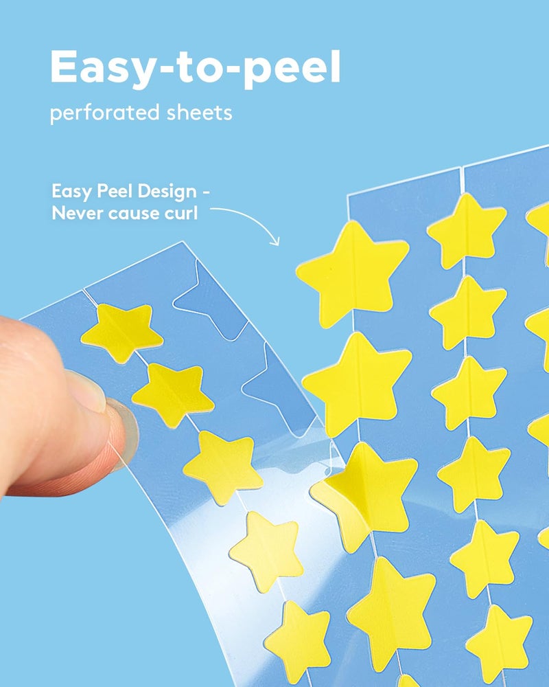 LitBear Acne Pimple Patch, 6 Colors 168 Dots Star Pimple Patches with Tea Tree Oil & Centella Oil, Hydrocolloid Acne Patches for Face Cute Zit Patches Pimple Stickers Acne Dots - Image 4