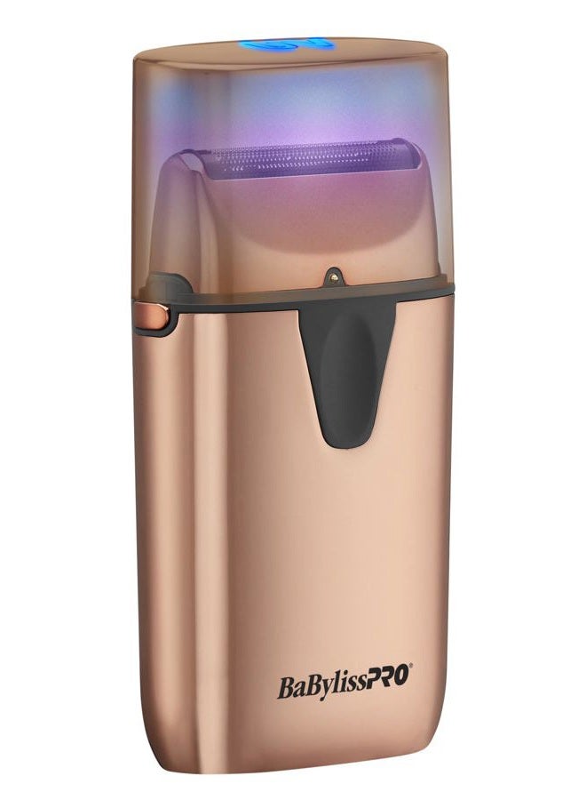 BaBylissPRO UVFOIL Single Foil UV-Disinfecting Metal Shaver - Rosegold - Image 1