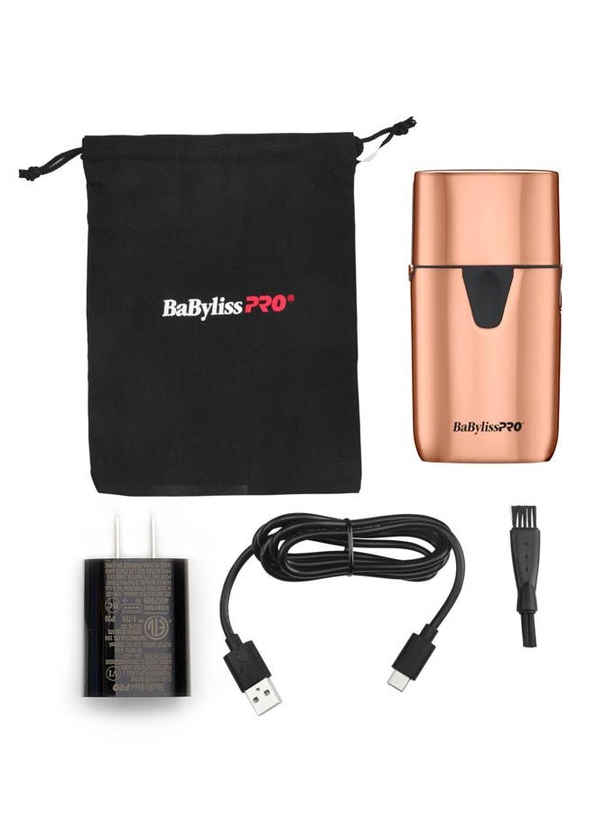 BaBylissPRO UVFOIL Single Foil UV-Disinfecting Metal Shaver - Rosegold - Image 3
