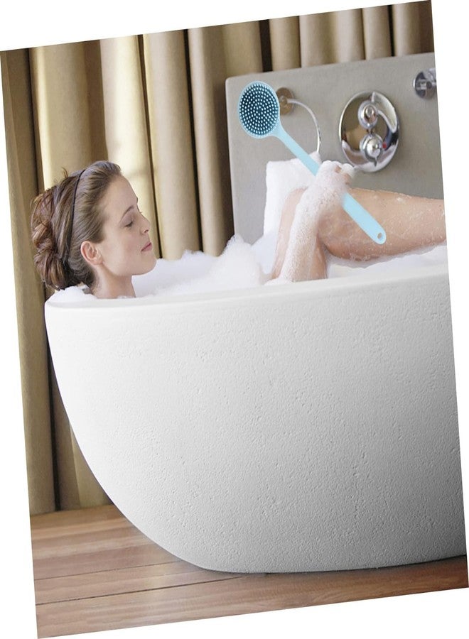 draval Silicone Shower Brush with Long Handle, Non-Stick Scrubber for Dishwasher and Microwave, multicolor - Image 5