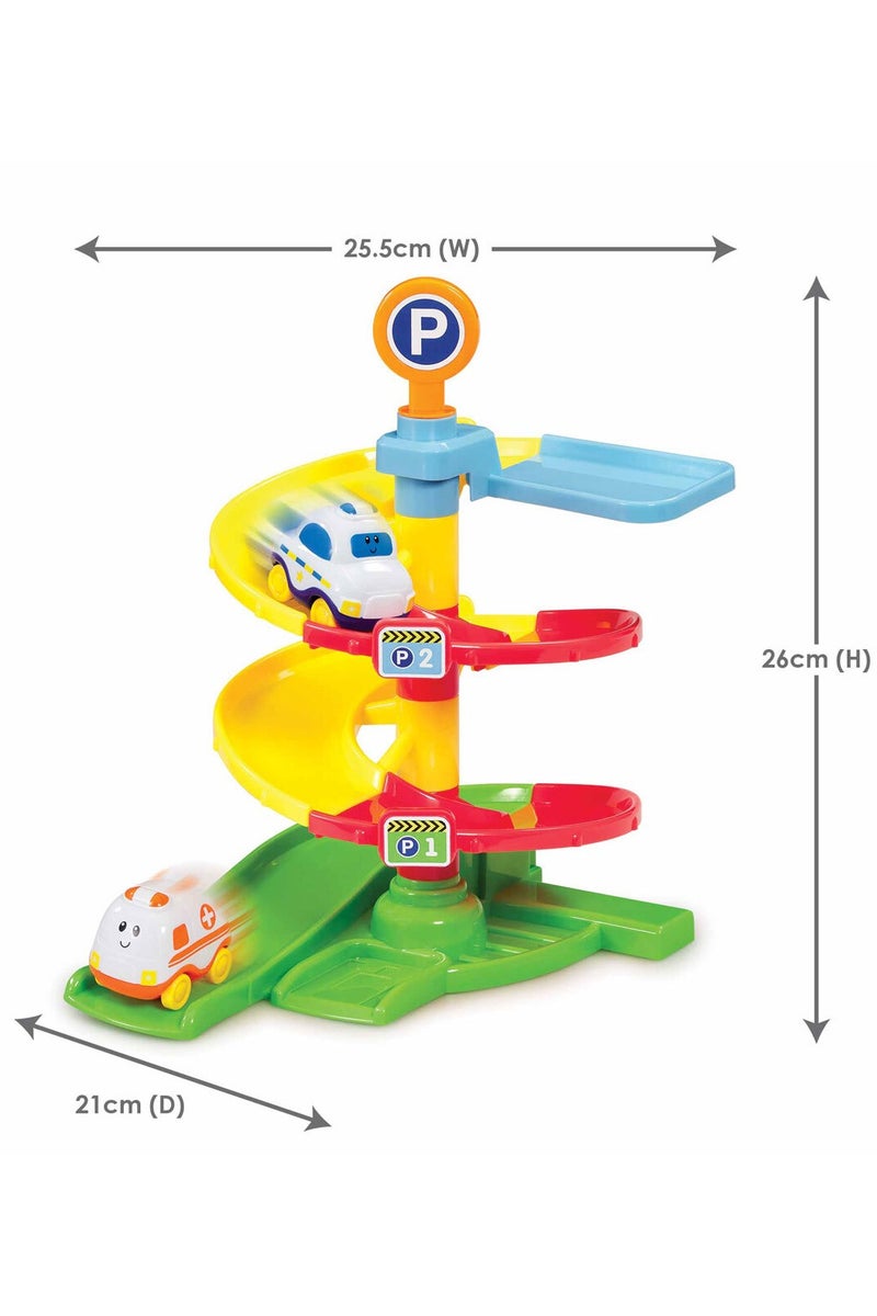ADDO منحدر السيارات الدوار من أدو ليتل لوت | لعبة سباق سيارات تفاعلية | لعبة تعليمية | لعبة تعليم مبكر | تساعد في تطوير المهارات الحركية وتنسيق اليد والعين | هدية مثالية للرضع والأطفال الصغار - Image 2