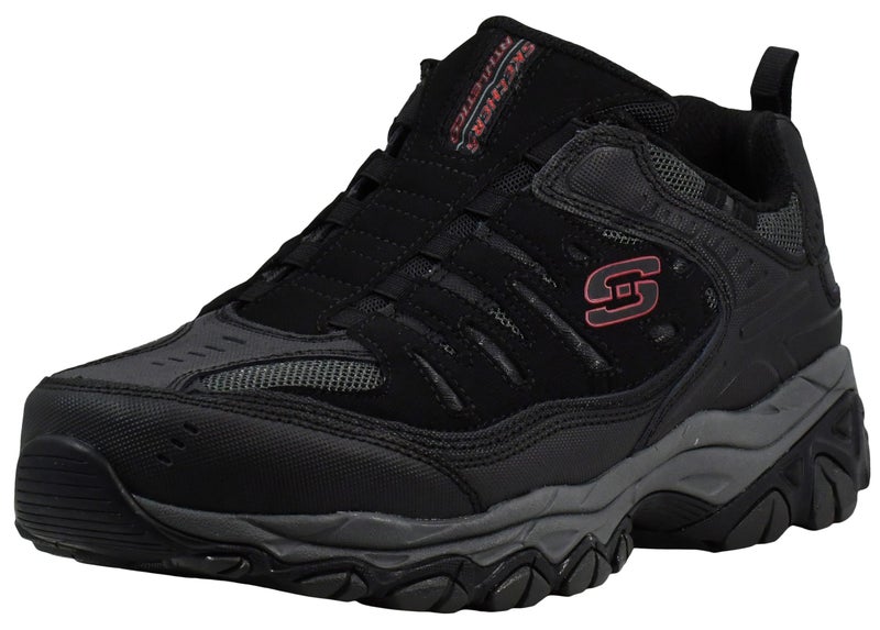 Skechers mens Afterburn M. Fit Wonted Loafer, Black/Charcoal, 11 X-Wide US - Image 1