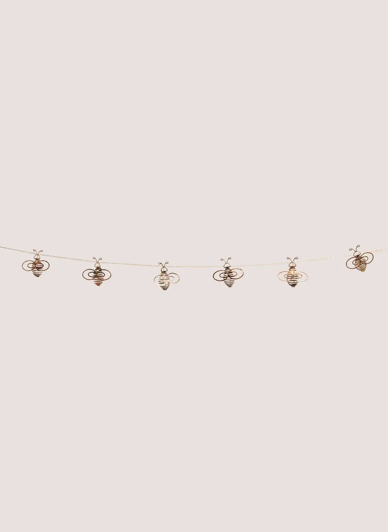 Matalan Metal Bee String Lights Yellow