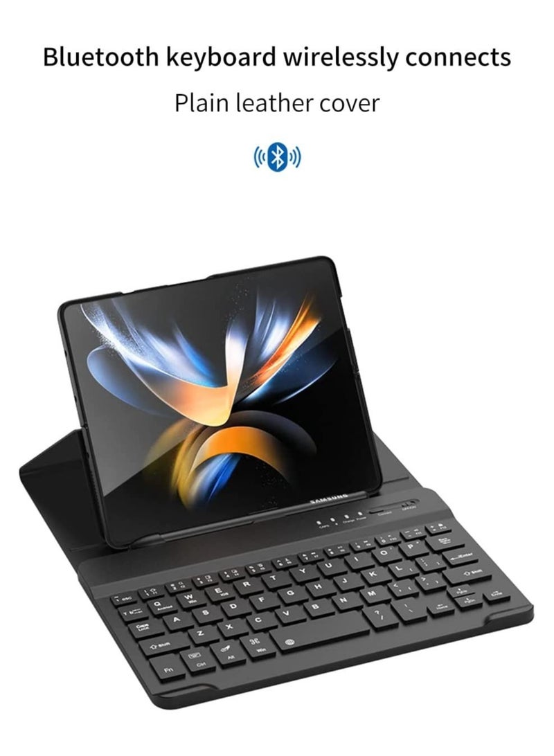 ELTRAZONE Samsung Galaxy Z Fold 4 Case,Screen Protector Keyboard Leather Case Stylus+Pen Slot Phone Office Kit,Folding Phone Cover for Samsung Galaxy Z Fold 4 5G- - Image 5