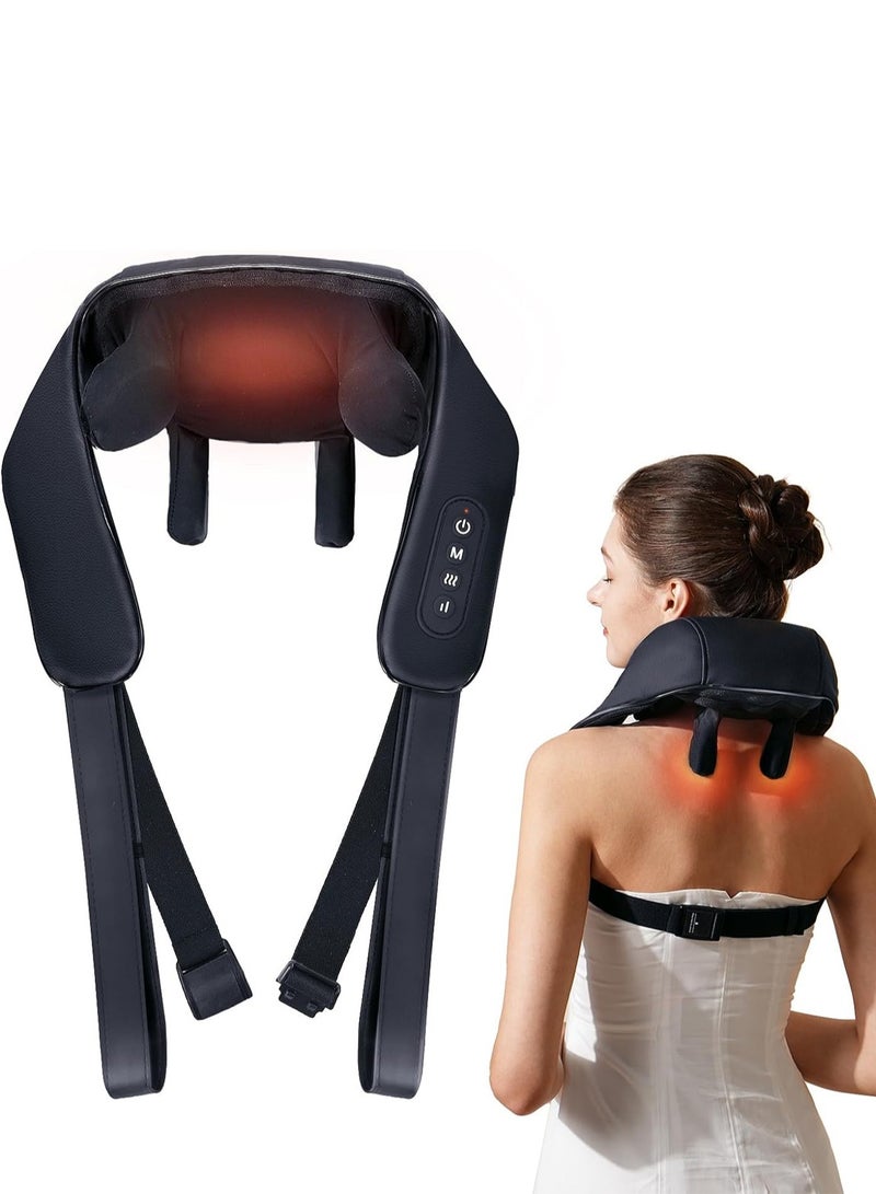 Loquat Neck Shoulder Massager with Heat, Cordless Deep Tissue 4D Expert Kneading Massager, Shiatsu Neck and Shoulder Massage Pillow for Neck, Traps, Back and Leg Pain Relief, Gifts for Men Women Mom Dad - Image 1