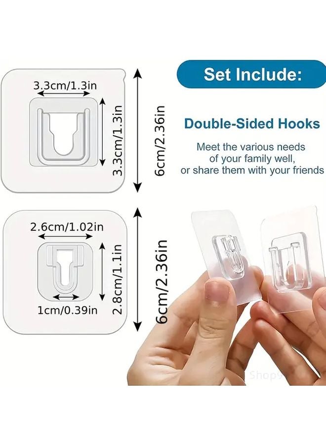 40 قطعة خطافات لاصقة متينة واضحة لا حاجة للحفر، كوب شفط قوي للحمام والمطبخ - Image 4