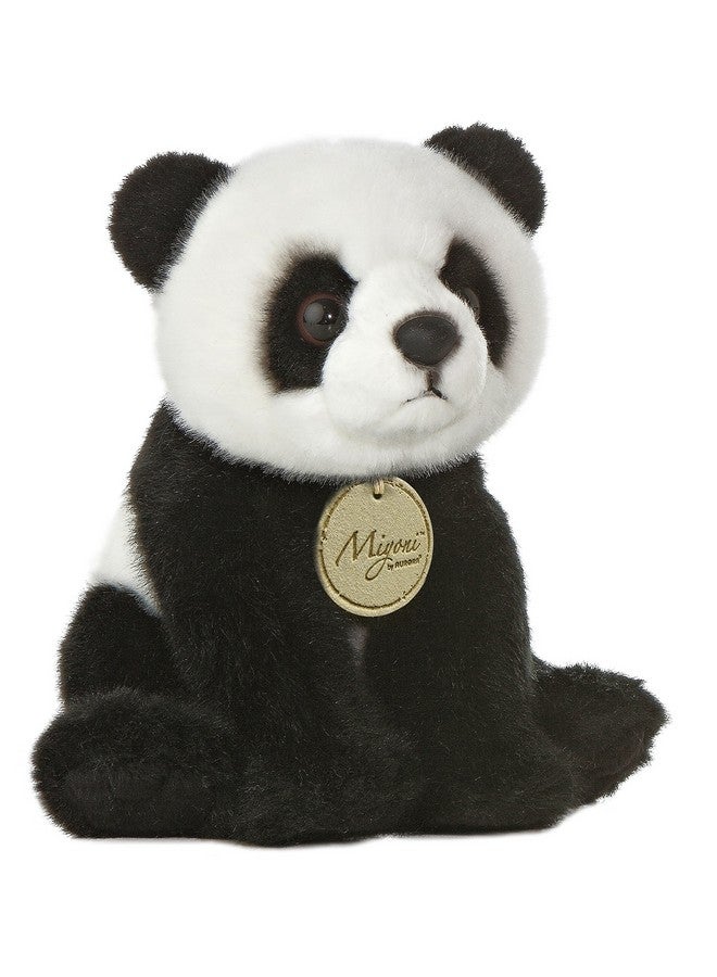 Aurora® Realistic Miyoni® Panda Stuffed Animal - Lifelike Detail - Cherished Companionship - Black 7.5 Inches - Image 1