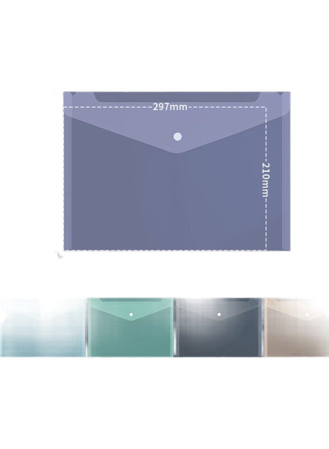 Simaa (Simaa) 10-Pack A4 Buttoned Student Mordern Colorful File Bag Waterproof Exam Paper Storage Bag Office File Document Bag Office Supplies Stationery 21235 - Image 3