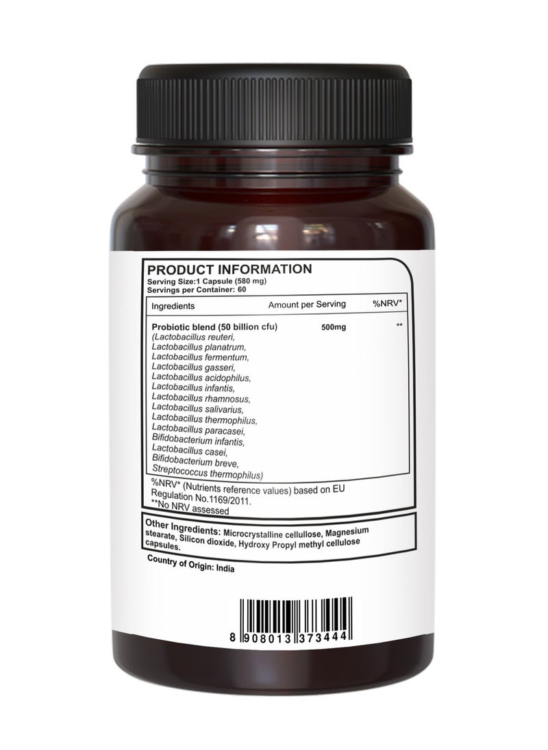 Pure Nutrition Progut Plus 50 Billion CFU with 13 Powerful strains 60 Veg Caps