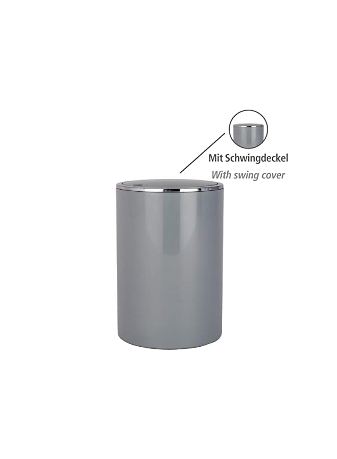 Raxoom Inca Swing Cover Bin, ABS, Grey, 18.5 x 18.5 x 25.5 cm - Image 2