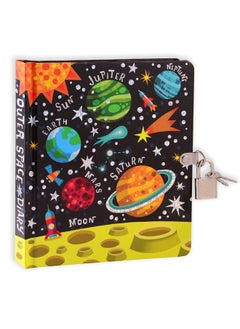 Generic Outer Space Lock And Key Diary For Boys And Girls, 208 Lined Pages  - Image 2