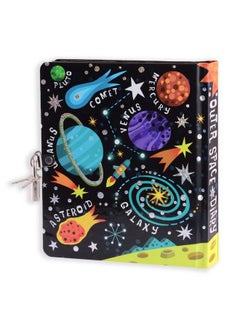 Generic Outer Space Lock And Key Diary For Boys And Girls, 208 Lined Pages  - Image 3