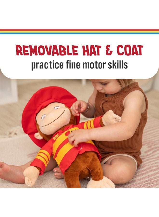 Kids Preferred دميّة محشوة بارتفاع 15 بوصة من كيريوس جورج رجل الإطفاء للأطفال الصغار الأولاد والبنات - Image 4