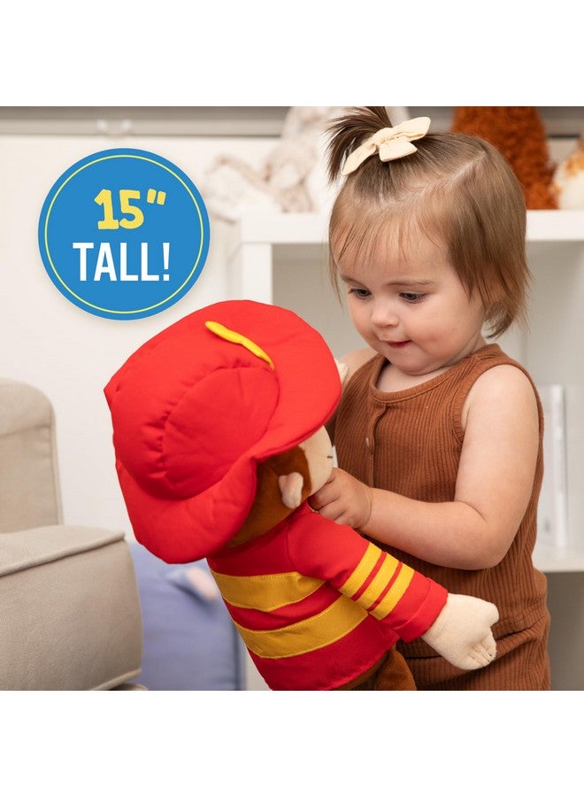 Kids Preferred دميّة محشوة بارتفاع 15 بوصة من كيريوس جورج رجل الإطفاء للأطفال الصغار الأولاد والبنات - Image 5