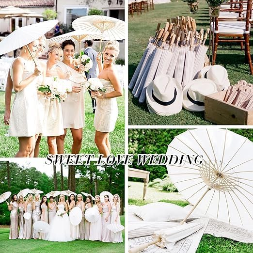 The Decor Affair 6-Pack Artistic silk Umbrellas | Oriental Style Parasol Collection for DIY Crafts, Oil silk Painting | Ideal for Weddings, Bridal Showers & Special Events Decor - Image 4