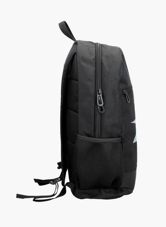 Reebok Logo Print School Backpack with Adjustable Straps and Zip Closure - 38x19x43 cm