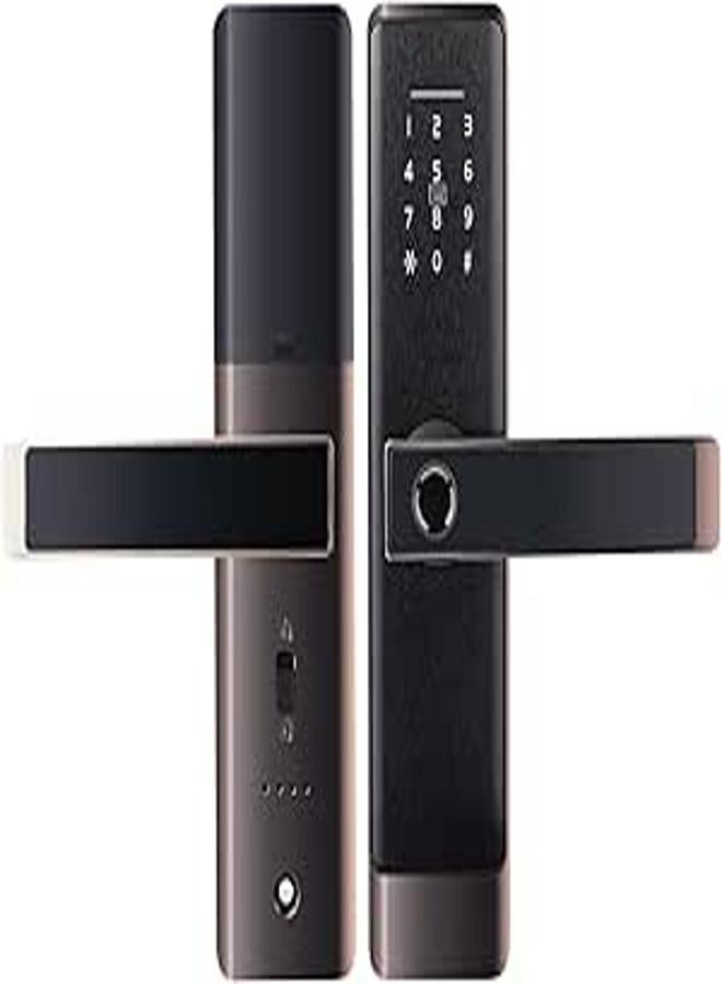 Smart Lock, Smart Door Lock, Keyless Entry Door Lock Compatible With Alexa & Google, Fingerprint Door Lock, Bluetooth Electronic Deadbolt, Easy Installation For Front Door, Home, Office, Airbnb, Black 