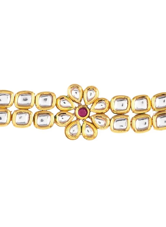 فويلا Kundan Elegance Floral Choker Jewellery Set