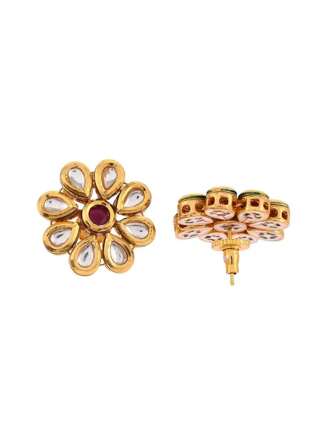 فويلا Kundan Elegance Floral Choker Jewellery Set