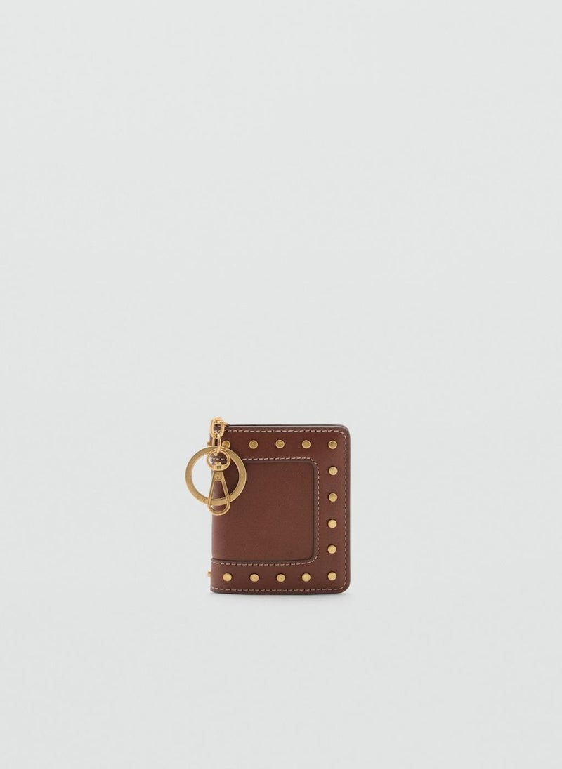 MANGO Studded Wallet With Keychain Detail  - Image 1