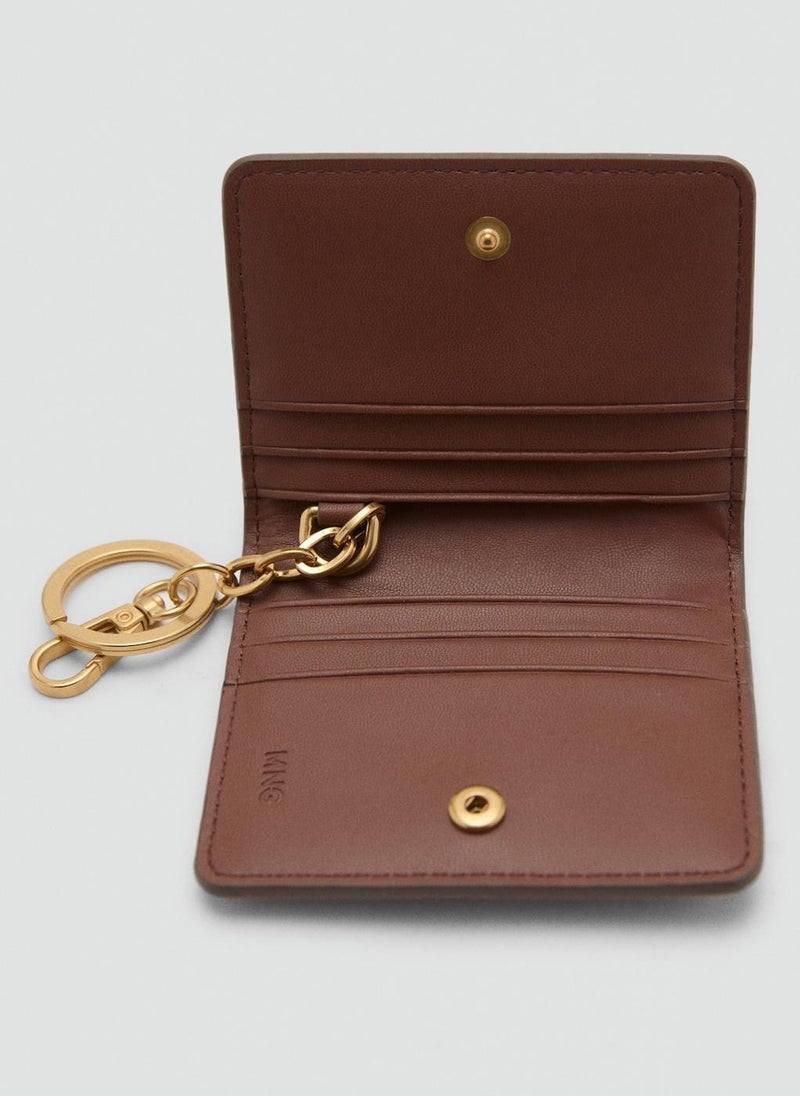 MANGO Studded Wallet With Keychain Detail  - Image 3