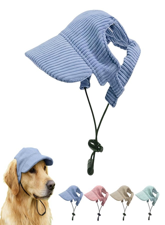 ETOFIXEE Pet Baseball Cap with Ear Holes - Multi-Color Sun Visor Hat for Dogs & Cats, Summer & Fall Beach Headwear for Puppies & Kittens (Blue, M) - Image 1