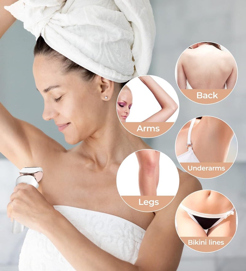 pritech Women Electric Shaver Wireless Shaver for Women Leg Arm Armpit Bikini USB Rechargeable Waterproof for Women - Image 2