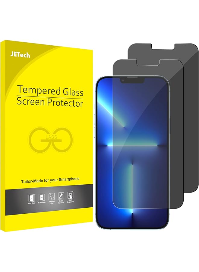 Jetech Privacy Screen Protector For Iphone 13 Pro Max 6.7 Inch Anti Spy Tempered Glass Film 2 Pack - Image 1