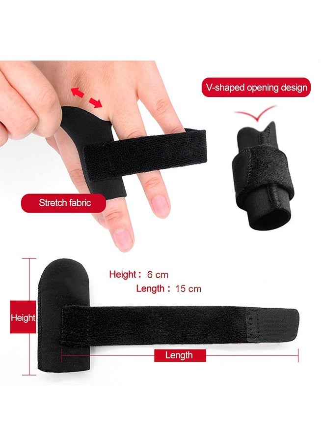Generic - 2Pcs Neoprene Finger Splints, Adjustable Finger Brace, Finger Wraps, Finger Guards for Arthritis Sport, Finger Support Sleeves Protector for Basketball Volleyball Tennis - Image 1