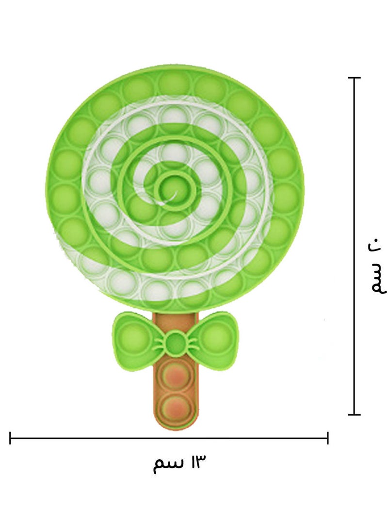 NQOOH - Three-Piece Pop It Fidget Toy Set Cake Lollipop and Simple Dimple Shapes Sensory Bubble Popping Toy for Stress Relief - Image 1