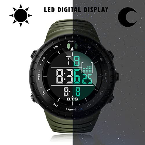 PALADA Men's Digital Sports Watch Waterproof Tactical Watch with LED Backlight Watches for Men - Image 3