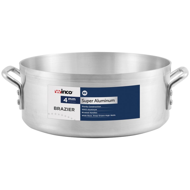 Winco Winco USA Super Aluminum Braizer Heavy Weight 24 Quart Aluminum 