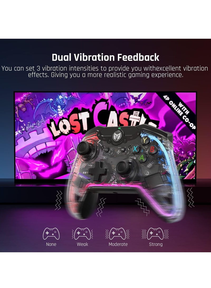 Wired Pro Controller for Nintendo Switch and Windows 10/11 - Gamepad Joystick with Dual-Vibration, 6-Axis Gyro, Turbo Function - Enhance Your Gaming Experience  - Image 4