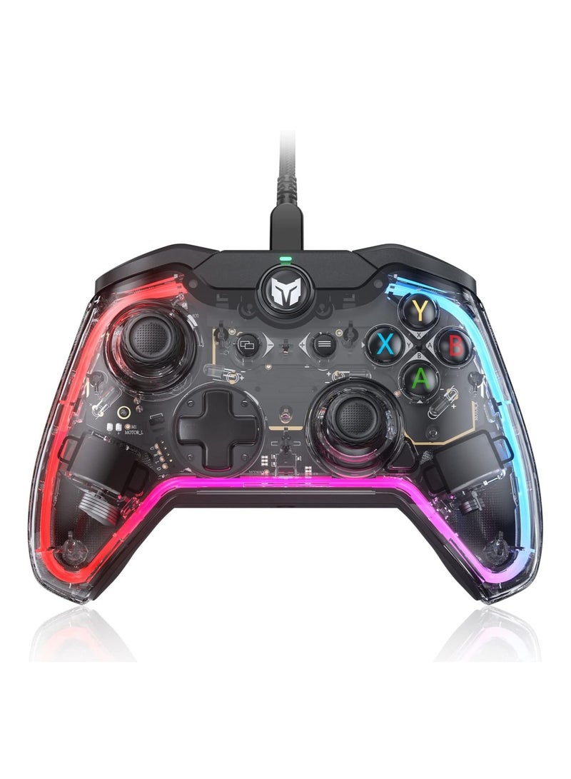 Wired Pro Controller for Nintendo Switch and Windows 10/11 - Gamepad Joystick with Dual-Vibration, 6-Axis Gyro, Turbo Function - Enhance Your Gaming Experience  - Image 1