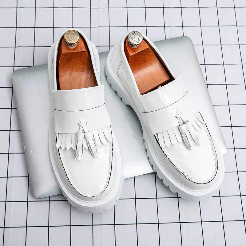 Men'S Shoes 46 Large Size New Leather Shoes Fashionable Men'S Brogue Carved Leather Shoes Trendy Thick-Soled Leather Shoes - Image 2