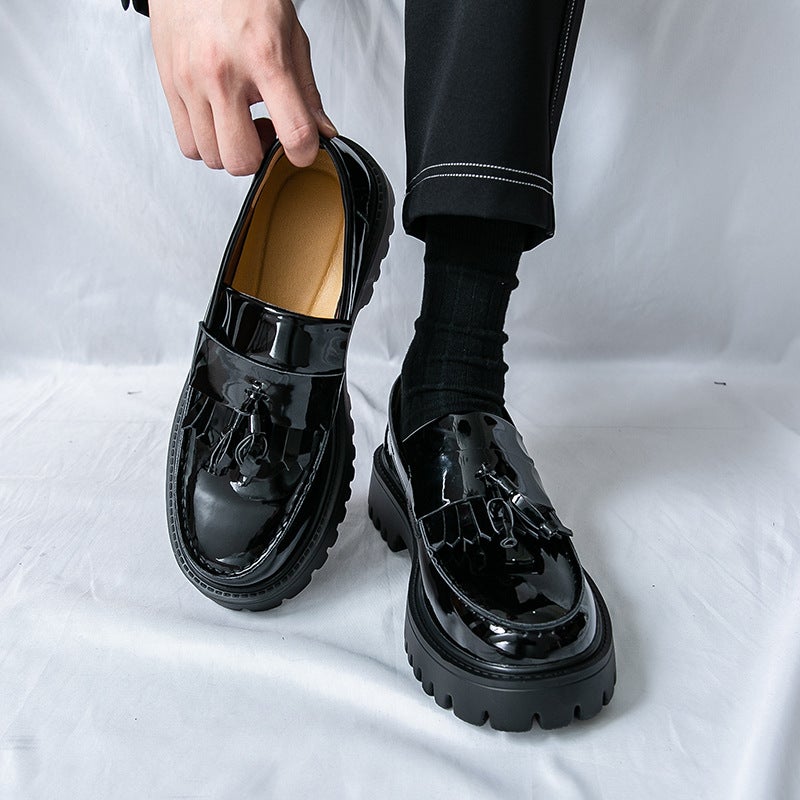 Men'S Shoes 46 Large Size New Leather Shoes Fashionable Men'S Brogue Carved Leather Shoes Trendy Thick-Soled Leather Shoes - Image 5