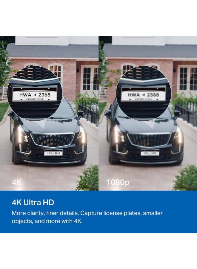 Tp-link Tl Tapo 4K 8MP Wired Pan/Tilt Outdoor Security Camera, Free Person/Vehicle Detect & 360° Motion Track, Color Night, Local AI, SD/Cloud Storage, Works w/Alexa & Google Home, 2.4 GHz WiFi C560WS - Image 3