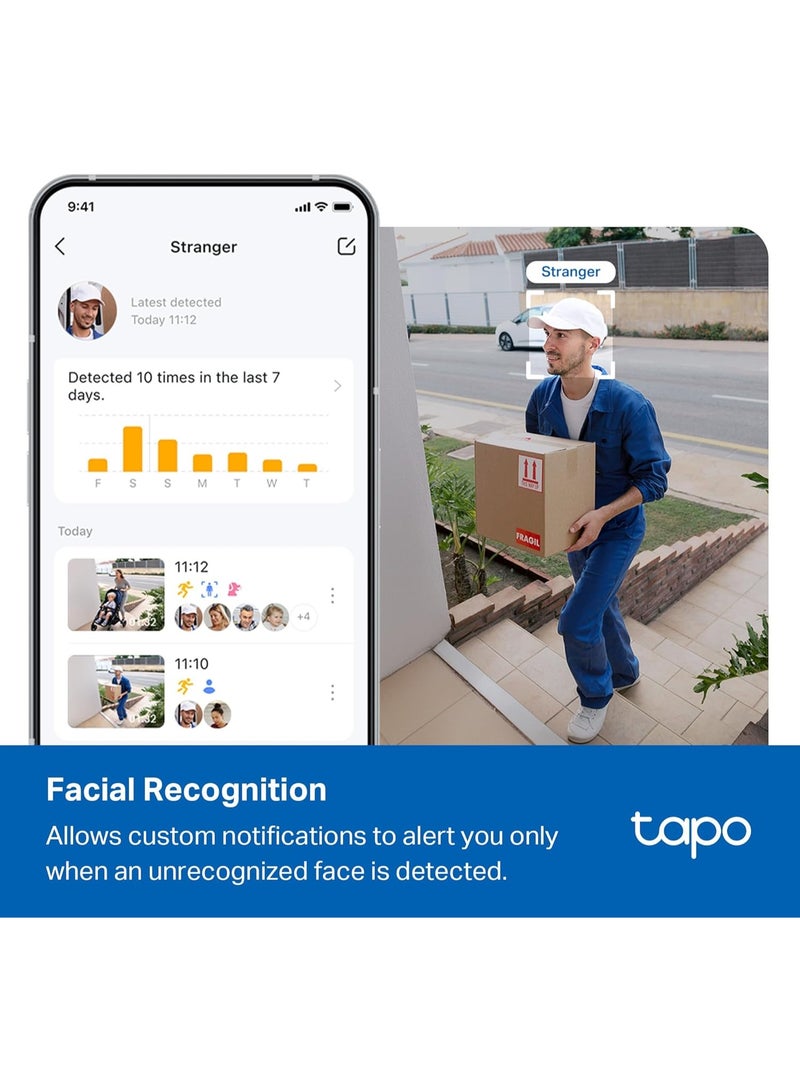 Tp-link Tl Tapo 4K 8MP Wired Pan/Tilt Outdoor Security Camera, Free Person/Vehicle Detect & 360° Motion Track, Color Night, Local AI, SD/Cloud Storage, Works w/Alexa & Google Home, 2.4 GHz WiFi C560WS - Image 5